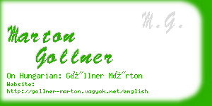 marton gollner business card